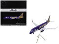 Embraer ERJ-175 Commercial Aircraft "Alaska Airlines/Horizon - University of Washington Huskies" (N662QX) Purple with Gold Tail "Gemini 200" Series 1/200 Diecast Model Airplane by GeminiJetsG2ASA1287-0
