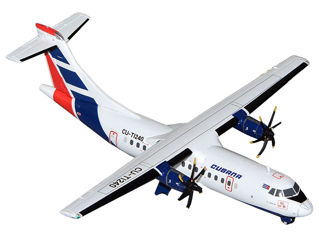 ATR 42-500 Commercial Aircraft "Cubana" (CU-T1240) White with Blue and Red Tail "Gemini 200" Series 1/200 Diecast Model Airplane by GeminiJets-0