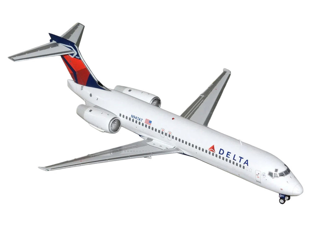 Boeing 717-200 Commercial Aircraft "Delta Air Lines" (N947AT) White with Blue and Red Tail "Gemini 200" Series 1/200 Diecast Model by GeminiJets-0