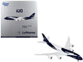 Boeing 747-8I Commercial Aircraft "Lufthansa 100 Years" (D-ABYN) Dark Blue and White "Gemini 200" Series 1/200 Diecast Model Airplane by GeminiJets-0