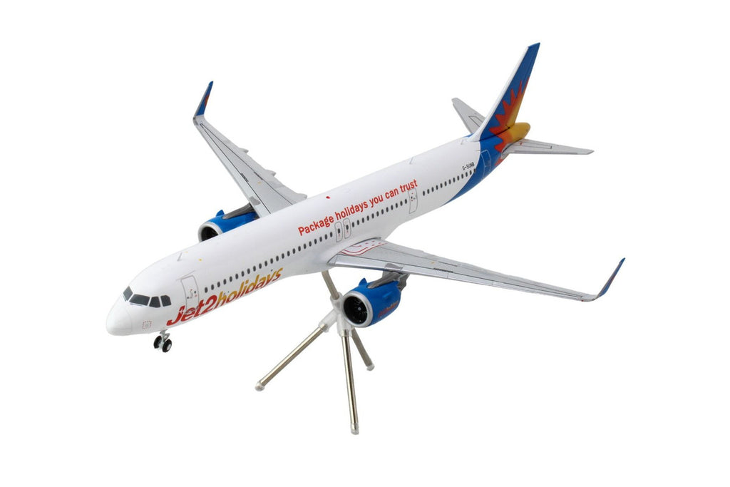 Airbus A321neo Commercial Aircraft "Jet2Holidays" (G-SUNB) White with Tail Graphics "Gemini 200" Series 1/200 Diecast Model Airplane by GeminiJets-1