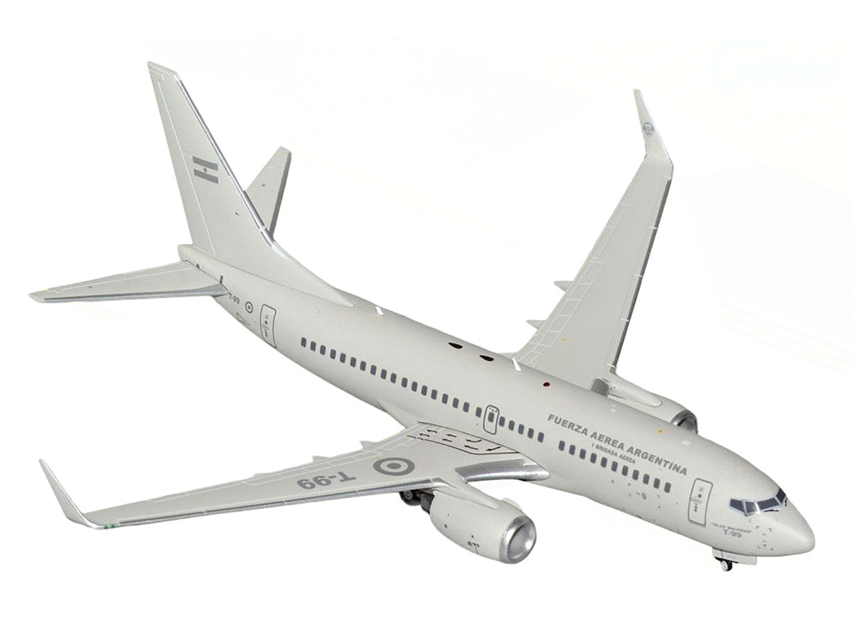 Boeing 737-700 Transport Aircraft "Fuerza Aerea Argentina (Air Force)" (T-99) Gray "Gemini 200" Series 1/200 Diecast Model Airplane by GeminiJets-1