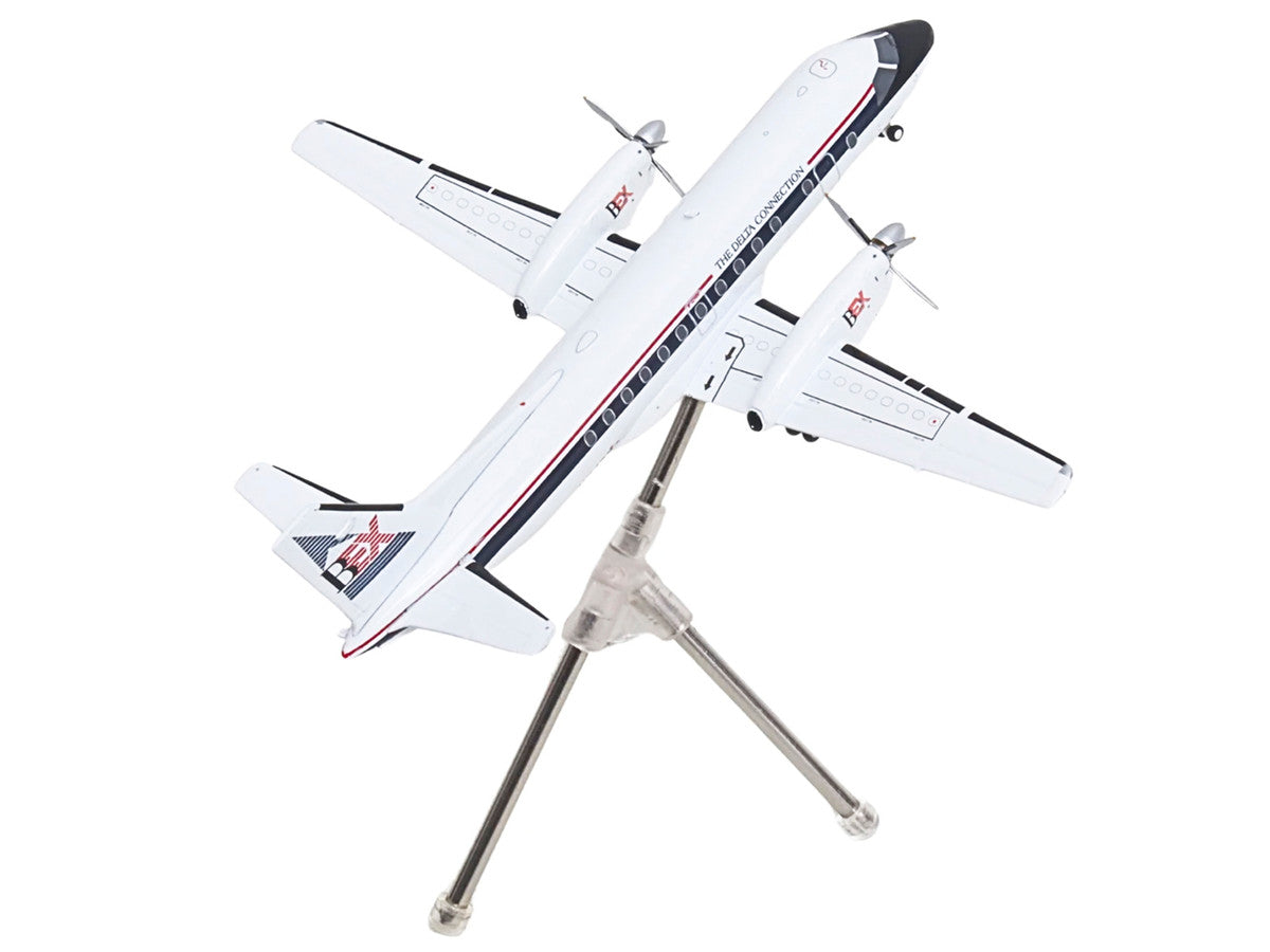 Saab 340A Commercial Aircraft "Delta Connection - Business Express Airlines" (N749BA) White with Dark Blue and Red Stripes "Gemini 200" Series 1/200 Diecast Model by GeminiJets-2