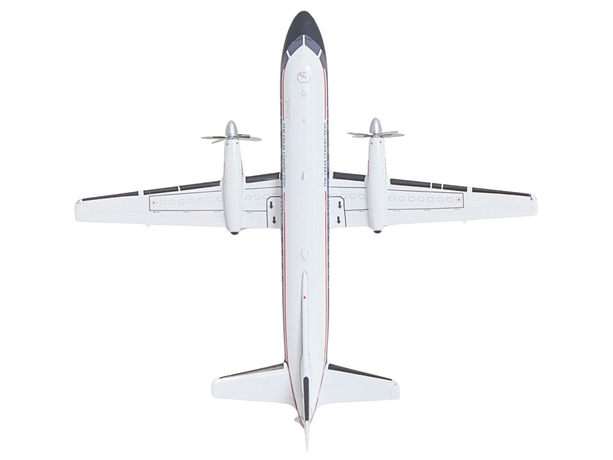 Saab 340A Commercial Aircraft "Delta Connection - Business Express Airlines" (N749BA) White with Dark Blue and Red Stripes "Gemini 200" Series 1/200 Diecast Model by GeminiJets-0