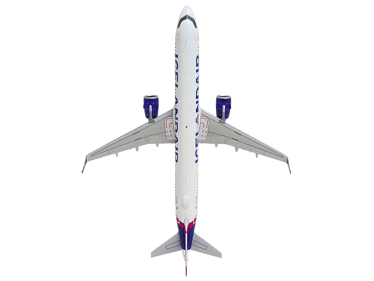 Airbus A321neo Commercial Aircraft "Icelandair" (TF-IAA) White with Blue and Pink Tail "Gemini 200" Series 1/200 Diecast Model by GeminiJets-0