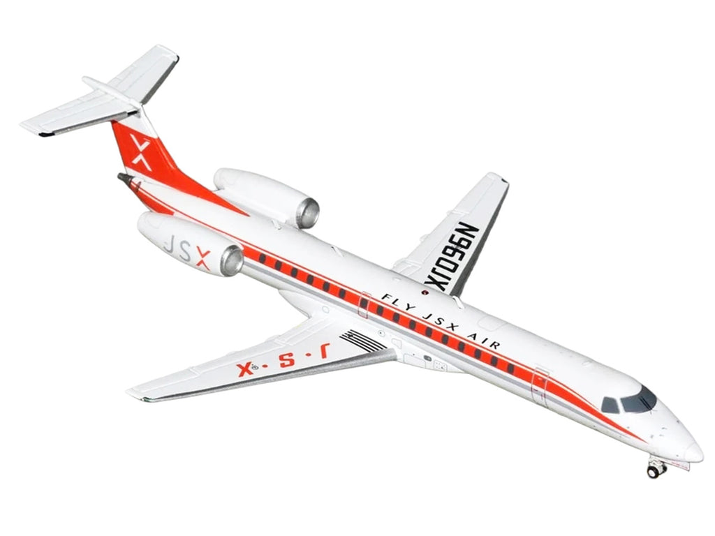 Embraer ERJ-145 Commercial Aircraft "JSX" (N960JX) White with Red Stripes "Gemini 200" Series 1/200 Diecast Model Airplane by GeminiJets-1