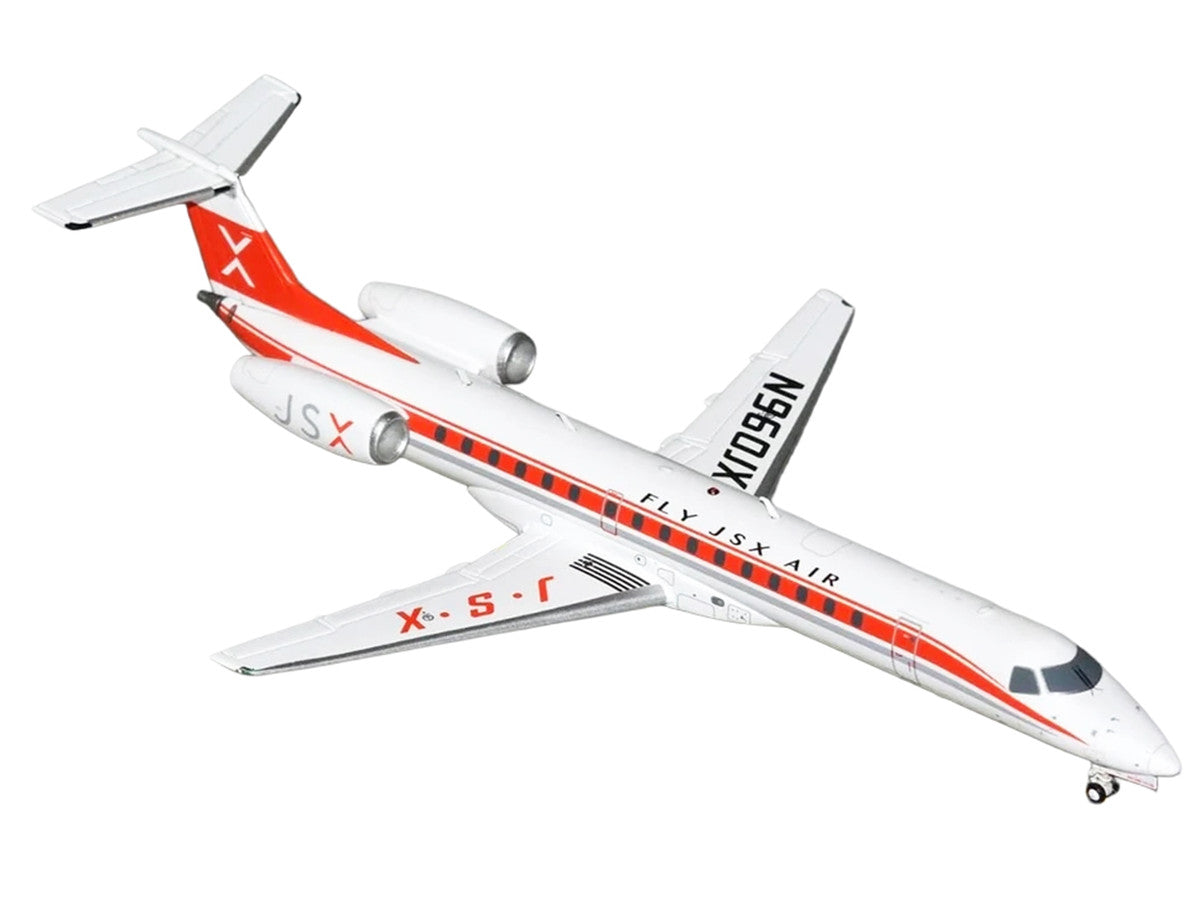Embraer ERJ-145 Commercial Aircraft "JSX" (N960JX) White with Red Stripes "Gemini 200" Series 1/200 Diecast Model Airplane by GeminiJets-1