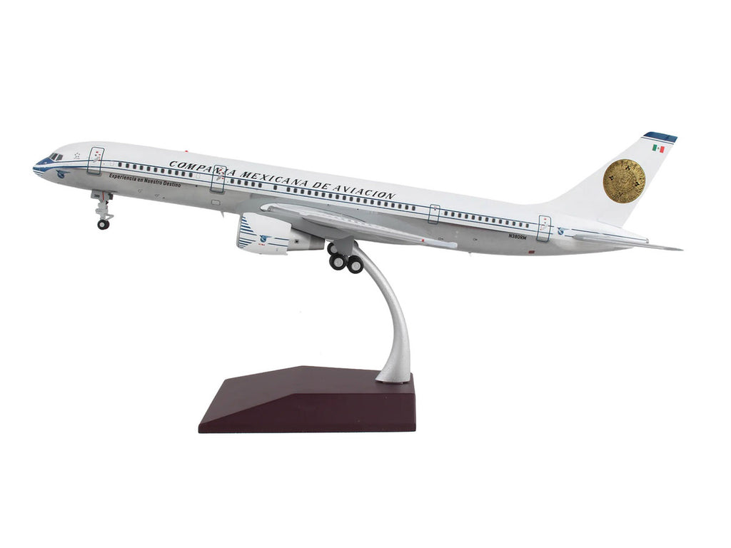 Boeing 757-200 Commercial Aircraft "Mexicana Retro Livery" (N380RM) White with Tail Graphics "Gemini 200" Series 1/200 Diecast Model Airplane by GeminiJets-0