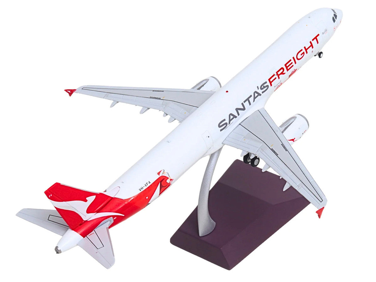 Airbus A321P2F Commercial Aircraft "Qantas Freight - Santa’s Freight" (VH-XF4) White with Graphics and Red Tail "Gemini 200" Series 1/200 Diecast Model by GeminiJets-3
