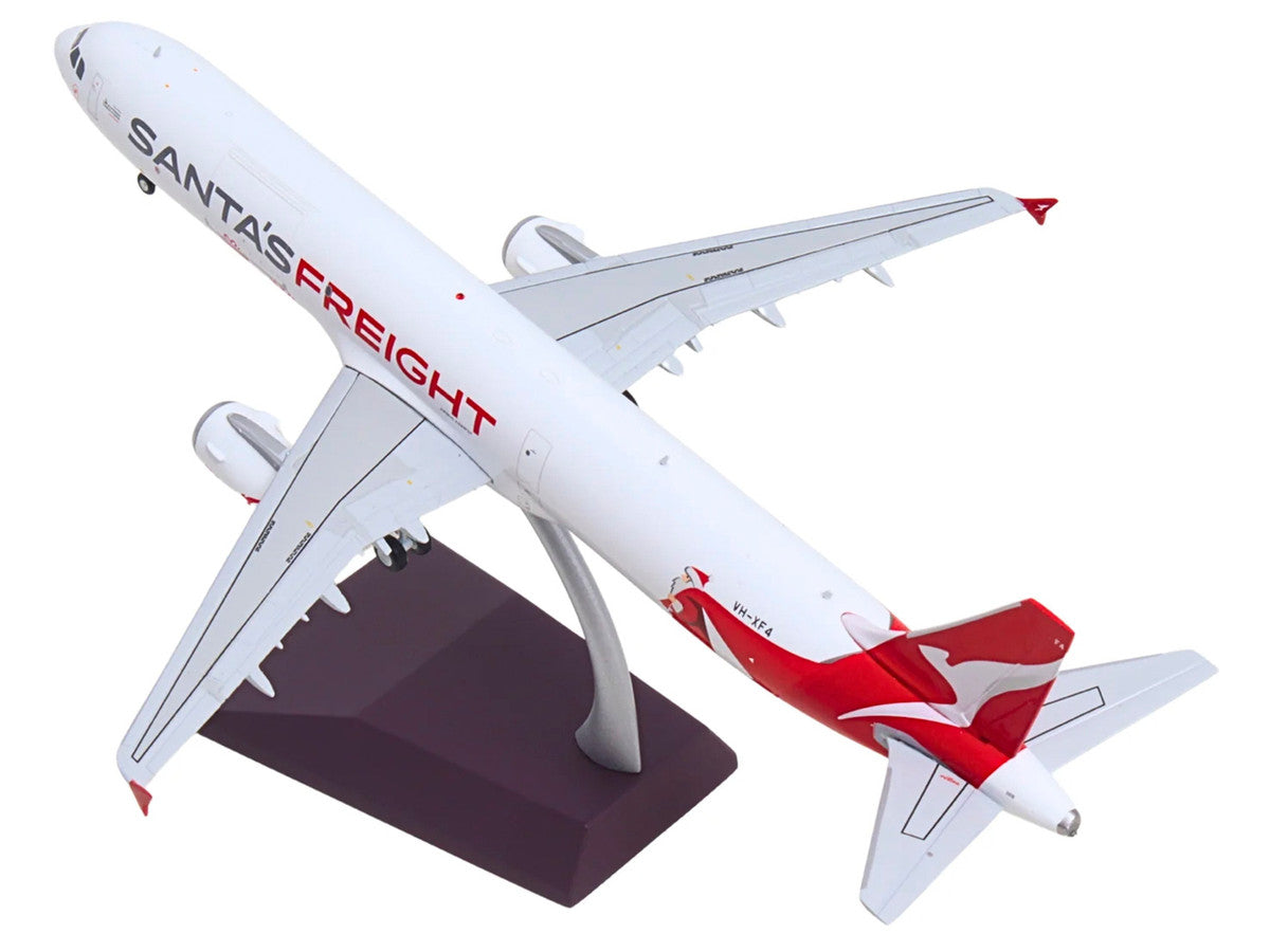 Airbus A321P2F Commercial Aircraft "Qantas Freight - Santa’s Freight" (VH-XF4) White with Graphics and Red Tail "Gemini 200" Series 1/200 Diecast Model by GeminiJets-2