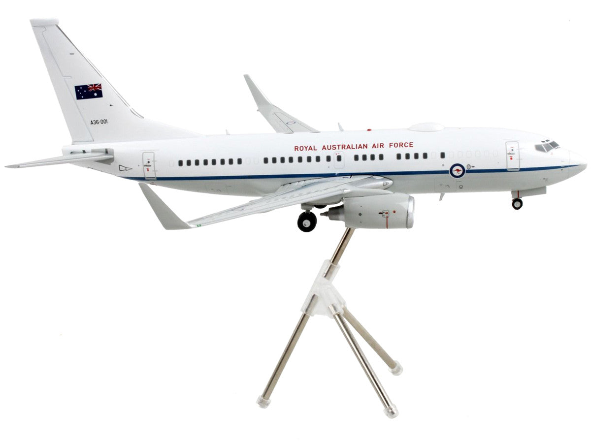Boeing 737-700 Transport Aircraft "Royal Australian Air Force - A36-001" White and Gray "Gemini 200" Series 1/200 Diecast Model Airplane by GeminiJets-1