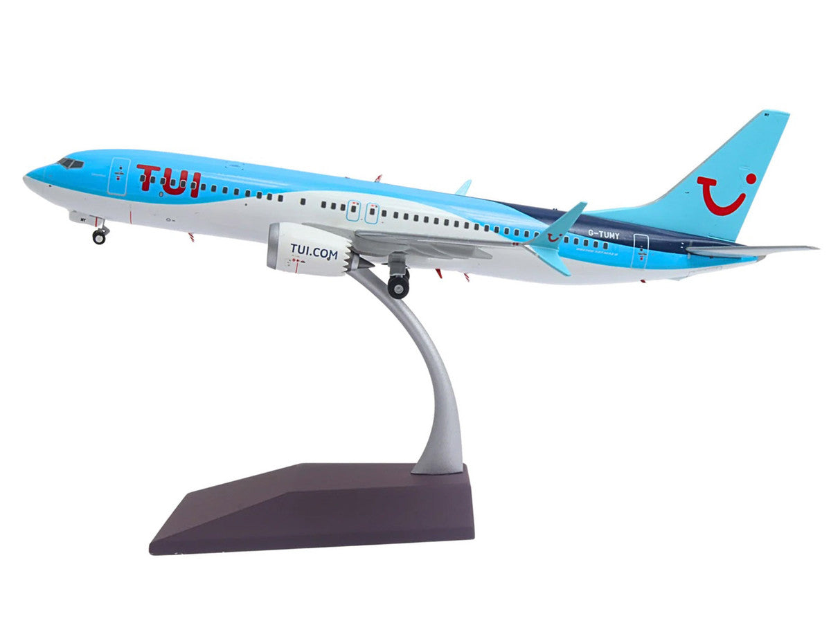 Boeing 737 MAX 8 Commercial Aircraft "TUI Airways" (G-TUMY) Blue and White "Gemini 200" Series 1/200 Diecast Model Airplane by GeminiJets-2
