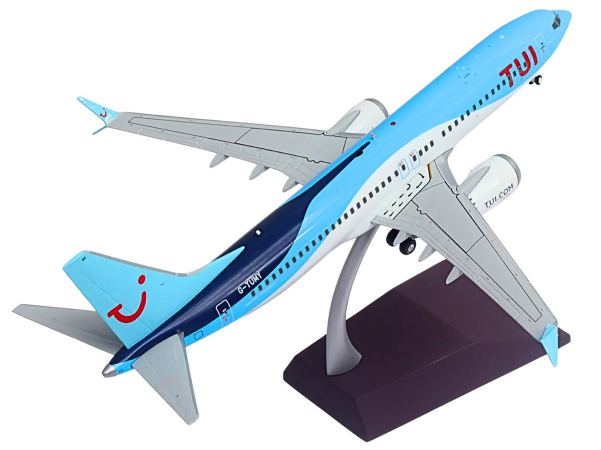 Boeing 737 MAX 8 Commercial Aircraft "TUI Airways" (G-TUMY) Blue and White "Gemini 200" Series 1/200 Diecast Model Airplane by GeminiJets-0