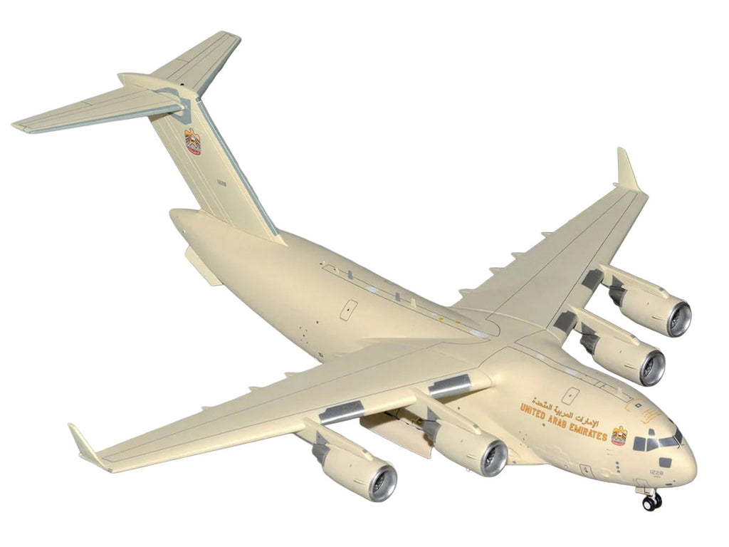 Boeing C-17 Globemaster III Transport Aircraft "United Arab Emirates Air Force" (1228) Beige "Gemini 200" 1/200 Diecast Model Airplane by GeminiJets-1