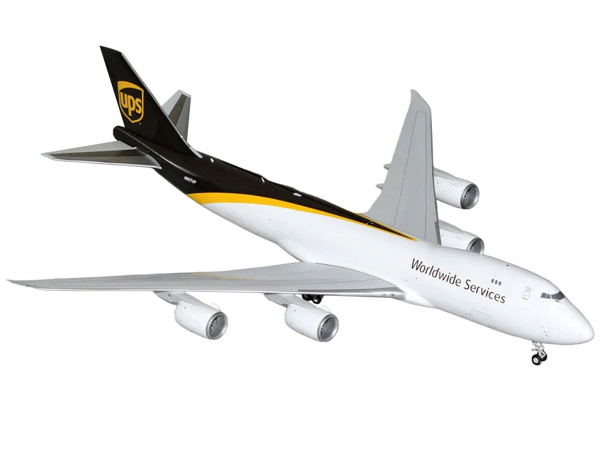 Boeing 747-8F Commercial Aircraft "UPS Worldwide Services" (N607UP) White with Brown Tail "Gemini 200" Series 1/200 Diecast Model by GeminiJets-0