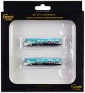 Cobus 3000 Passenger Bus White and Blue with Graphics "US Airways Shuttle Bus - Greener Transit" 2 Piece Set "Gemini 200" Series Diecast Models by GeminiJets-0