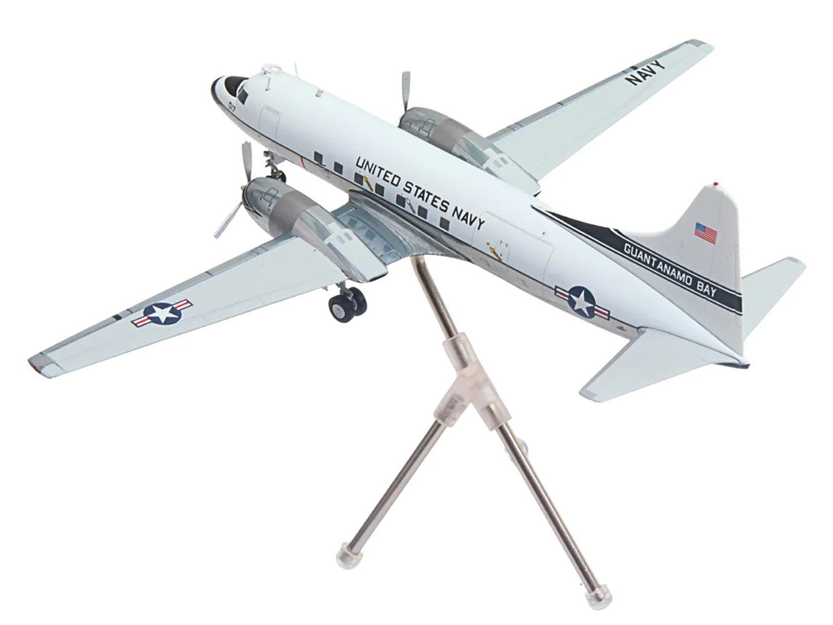 Convair C-131 Samaritan Transport Aircraft "United States Navy - NAS Guantanamo Bay" (141017) White and Gray "Gemini 200" Series 1/200 Diecast Model Airplane by GeminiJets-2