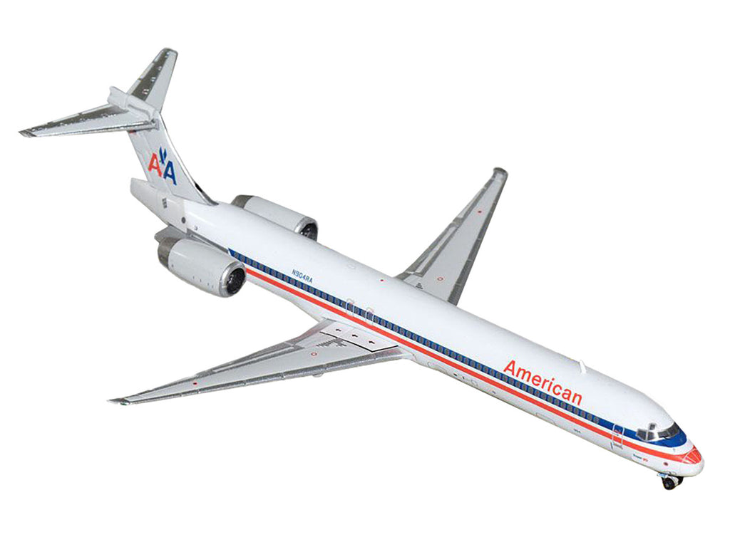 McDonnell Douglas MD-90 Commercial Aircraft "American Airlines" (N904RA) White with Blue and Red Stripes 1/400 Diecast Model Airplane by GeminiJets-1
