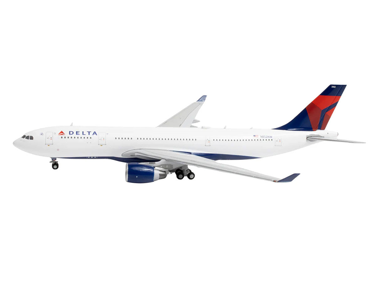 Airbus A330-200 Commercial Aircraft "Delta Air Lines" (N852NW) White with Red and Blue Tail 1/400 Diecast Model Airplane by GeminiJets-1