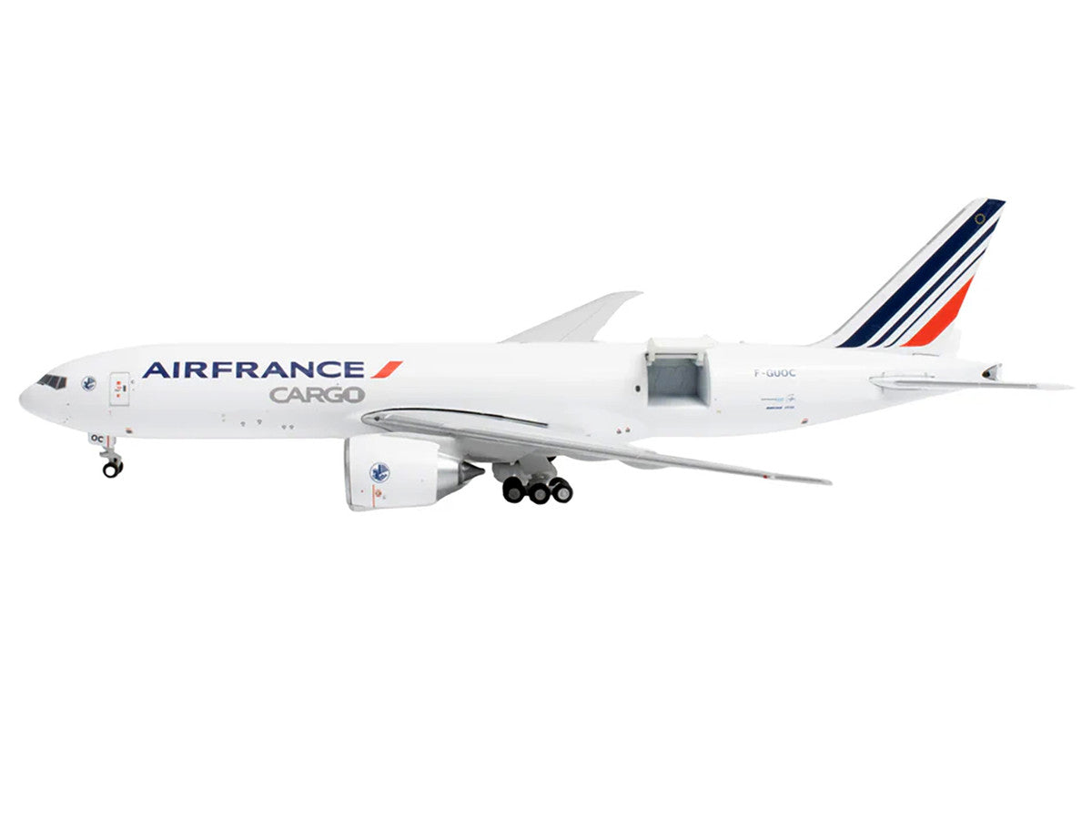 Boeing 777F Commercial Aircraft "Air France Cargo" (F-GUOC) White with Red and Blue Striped Tail "Interactive Series" 1/400 Diecast Model Airplane by GeminiJets-0