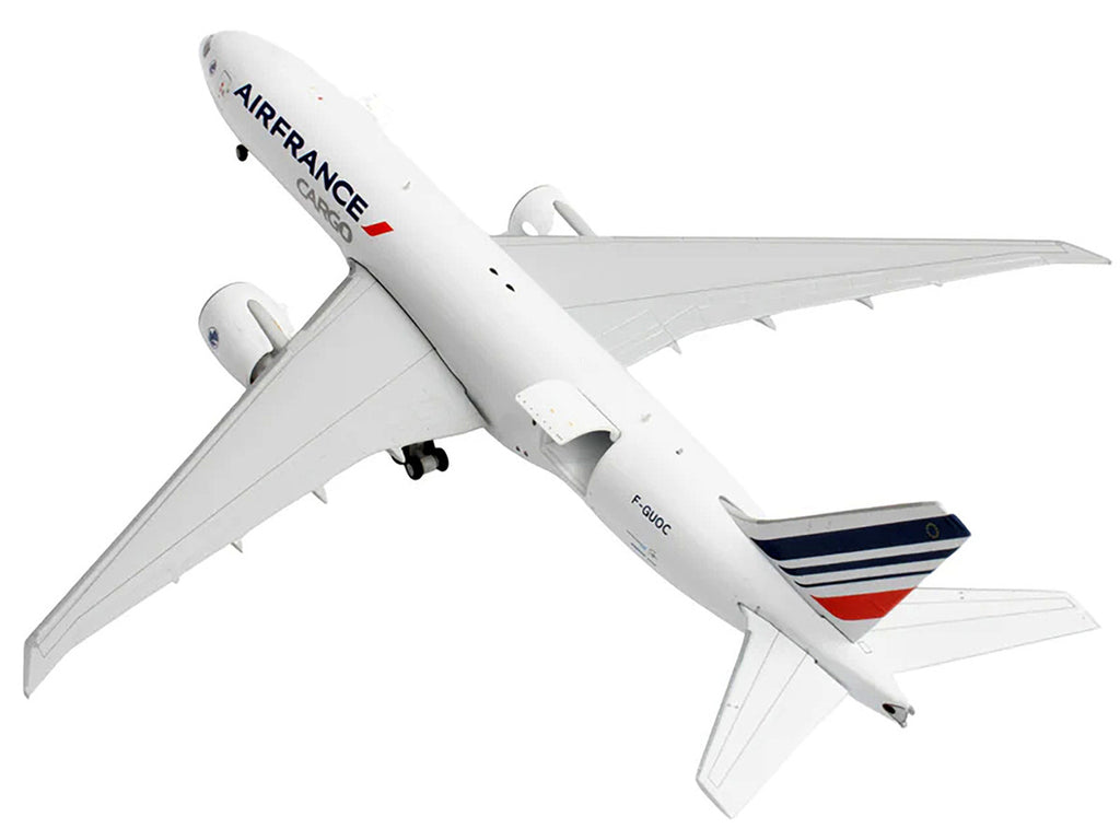 Boeing 777F Commercial Aircraft "Air France Cargo" (F-GUOC) White with Red and Blue Striped Tail "Interactive Series" 1/400 Diecast Model Airplane by GeminiJets-2