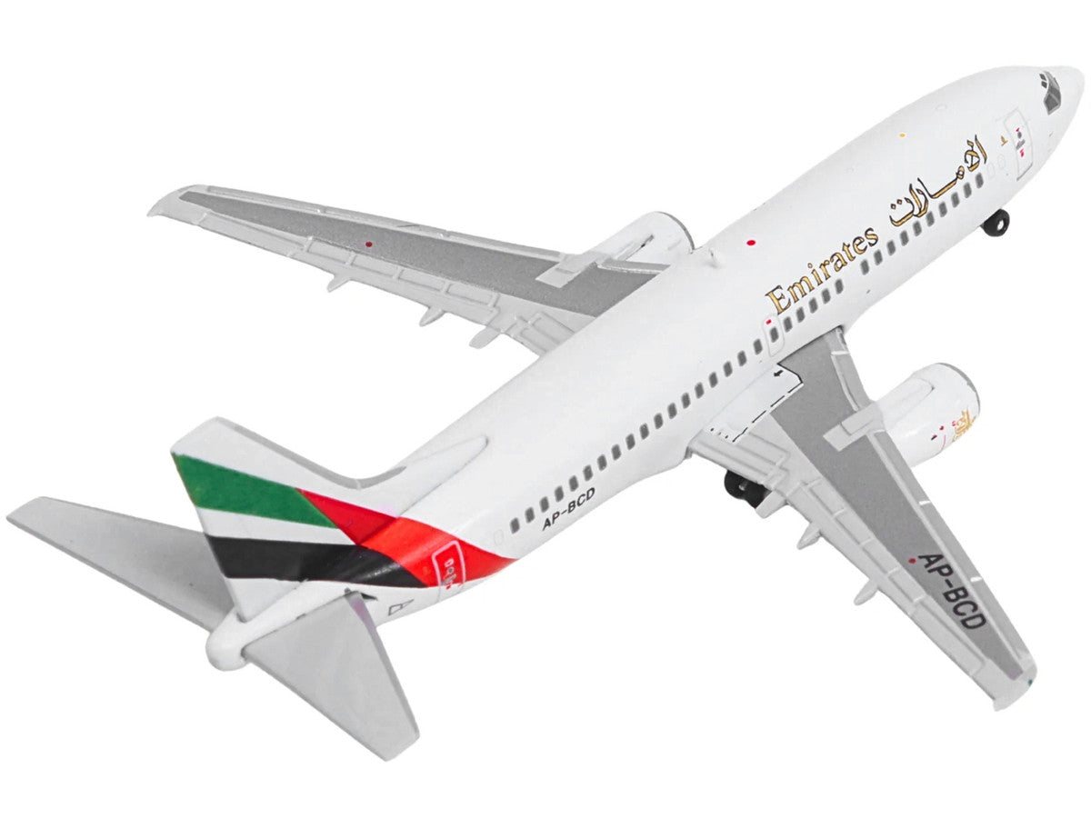 Boeing 737-300 Commercial Aircraft "Emirates Airlines" (AP-BCD) White with Striped Tail 1/400 Diecast Model by GeminiJets-3