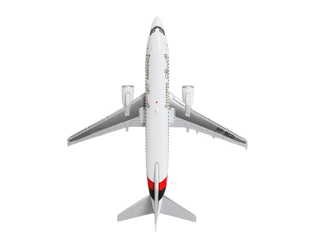 Boeing 737-300 Commercial Aircraft "Emirates Airlines" (AP-BCD) White with Striped Tail 1/400 Diecast Model by GeminiJets-1