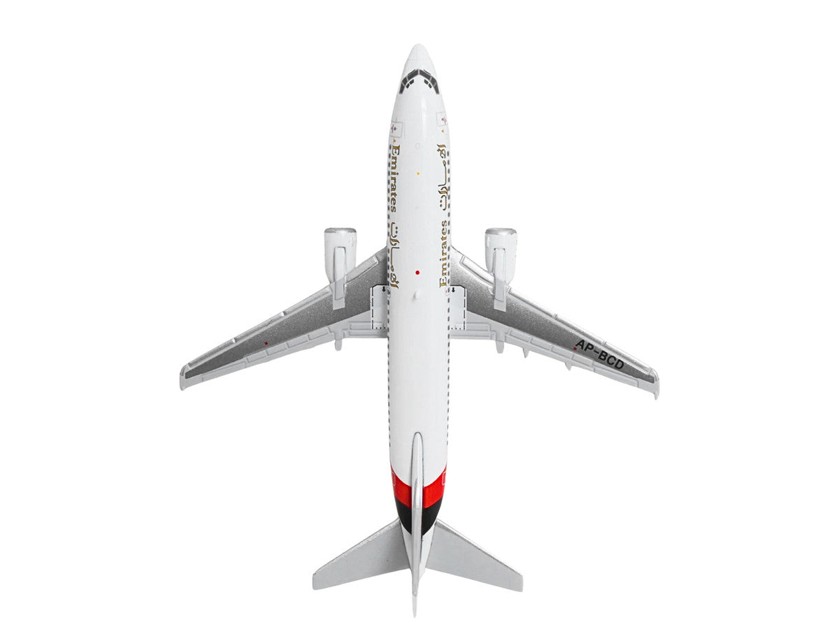 Boeing 737-300 Commercial Aircraft "Emirates Airlines" (AP-BCD) White with Striped Tail 1/400 Diecast Model by GeminiJets-1