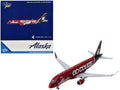 Embraer ERJ-175 Commercial Aircraft "Alaska Airlines/Horizon - Washington State Cougars" (N661QX) Red with Gray Tail 1/400 Diecast Model Airplane by GeminiJets-0