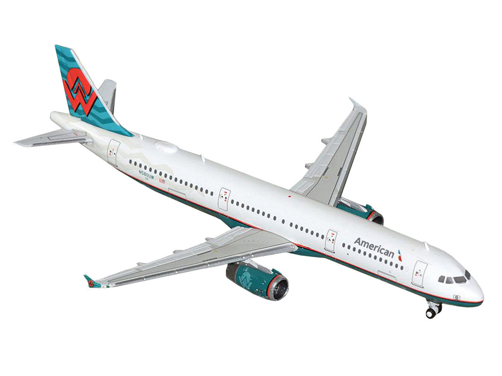 Airbus A321 Commercial Aircraft "American Airlines - America West Heritage Jet" (N580UW) White with Tail Graphics 1/400 Diecast Model Airplane by GeminiJets-1