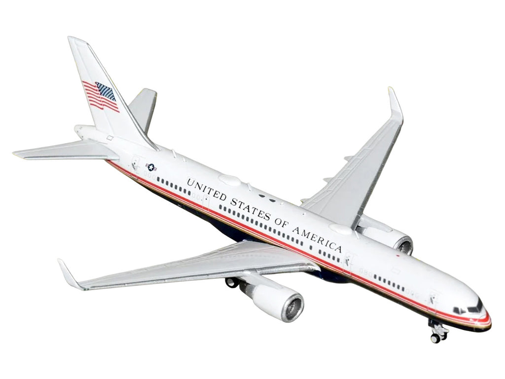 Boeing C-32A Transport Aircraft "Air Force Two - United States of America" (99-0003) White and Blue with Red Stripes 1/400 Diecast Model Airplane by GeminiJets-1