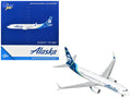 Boeing 737-800 Commercial Aircraft "Alaska Airlines" (N517AS) White with Blue Tail 1/400 Diecast Model Airplane by GeminiJets-0