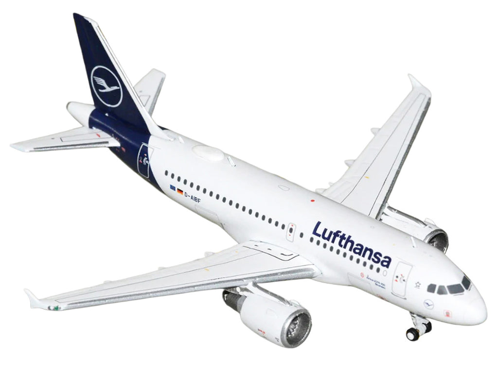 Airbus A319-100 Commercial Aircraft "Lufthansa" (D-AIBF) White with Dark Blue Tail 1/400 Diecast Model Airplane by GeminiJets-1