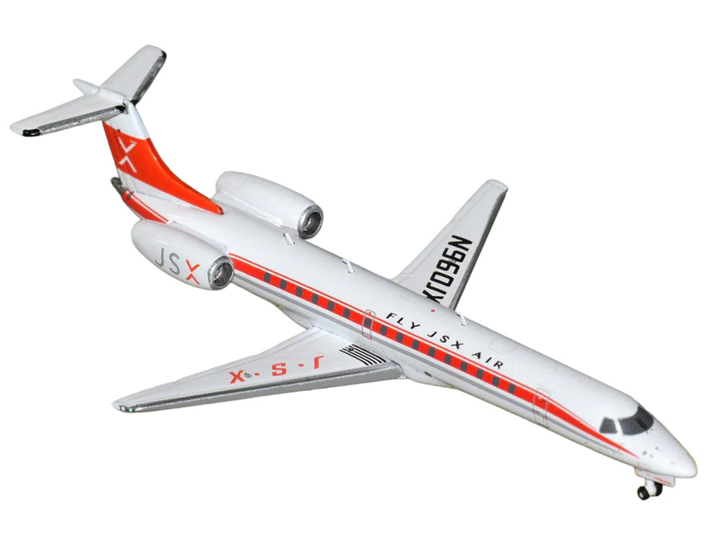 Embraer ERJ-145 Commercial Aircraft "JSX" (N960JX) White with Red Stripes and Tail 1/400 Diecast Model Airplane by GeminiJets-1