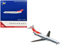 Boeing 727-200 Commercial Aircraft "Northwest Airlines" (N254US) White with Blue Stripes and Red Tail 1/400 Diecast Model by GeminiJets-0