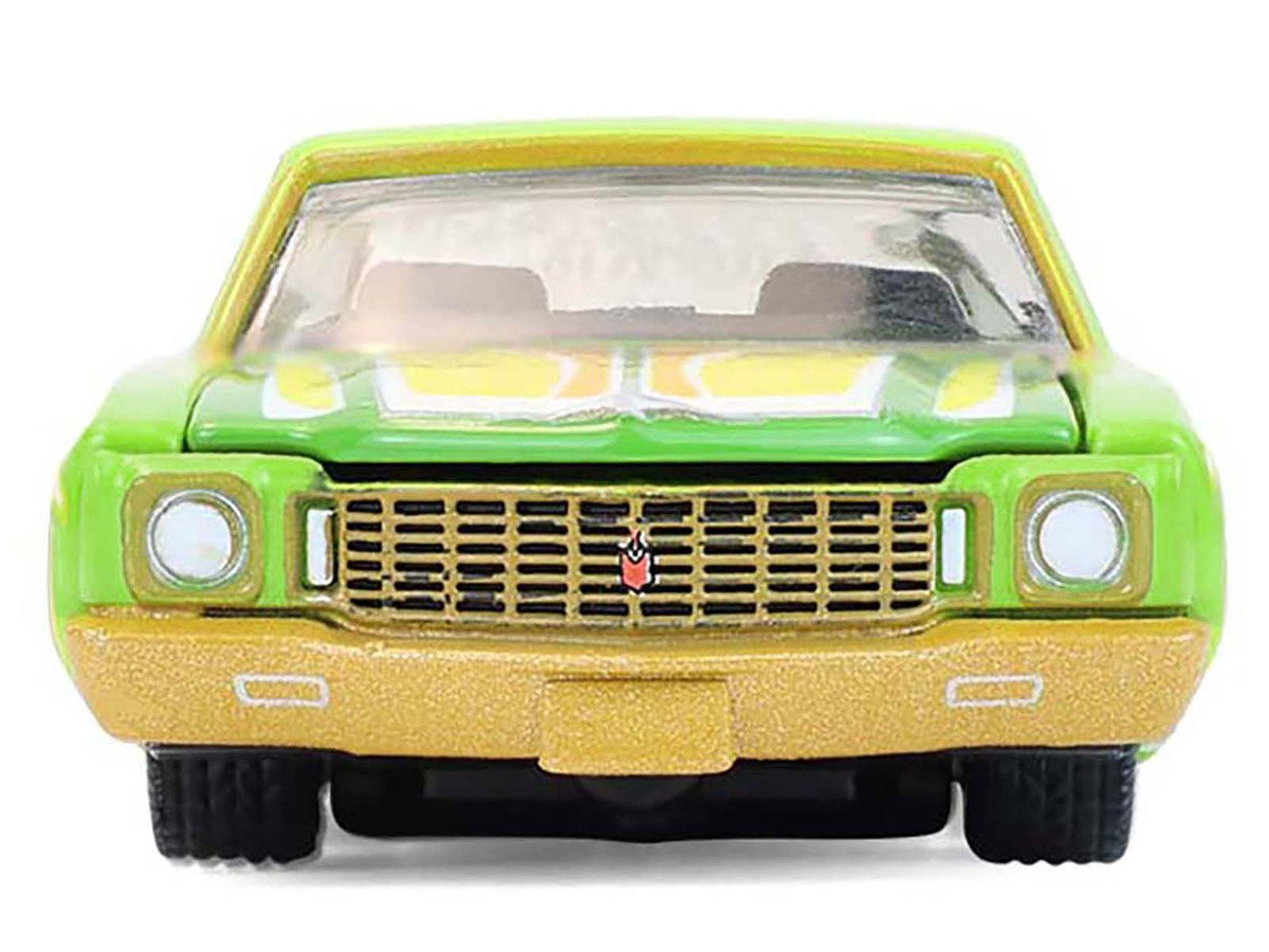 1970 Chevrolet Monte Carlo Lowrider "Michael Heralda Special Edition" Lime Green with Graphics "Hobby Exclusive" Series 1/64 Diecast Model Car by Greenlight-3