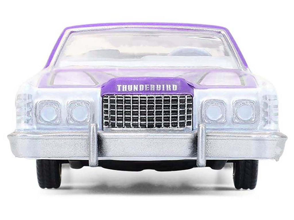 1973 Ford Thunderbird Lowrider "Michael Heralda Special Edition" Purple Metallic with Graphics and White Interior "Hobby Exclusive" Series 1/64 Diecast Model Car by Greenlight-3