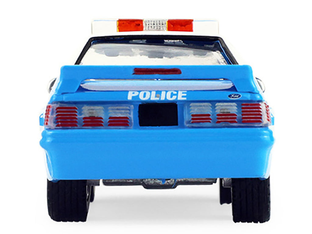 1987 Ford Mustang "New York City Police Department (NYPD)" Blue with White Top "Hobby Exclusive" Series 1/64 Diecast Model Car by Greenlight-2