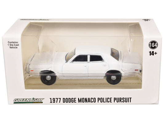 1977-78 Dodge Monaco Police Pursuit White "Hot Pursuit - Hobby Exclusive" Series 1/64 Diecast Model Car by Greenlight-1