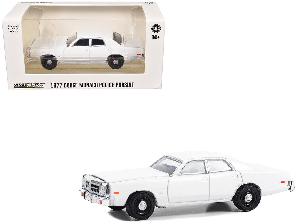 1977-78 Dodge Monaco Police Pursuit White "Hot Pursuit - Hobby Exclusive" Series 1/64 Diecast Model Car by Greenlight-2