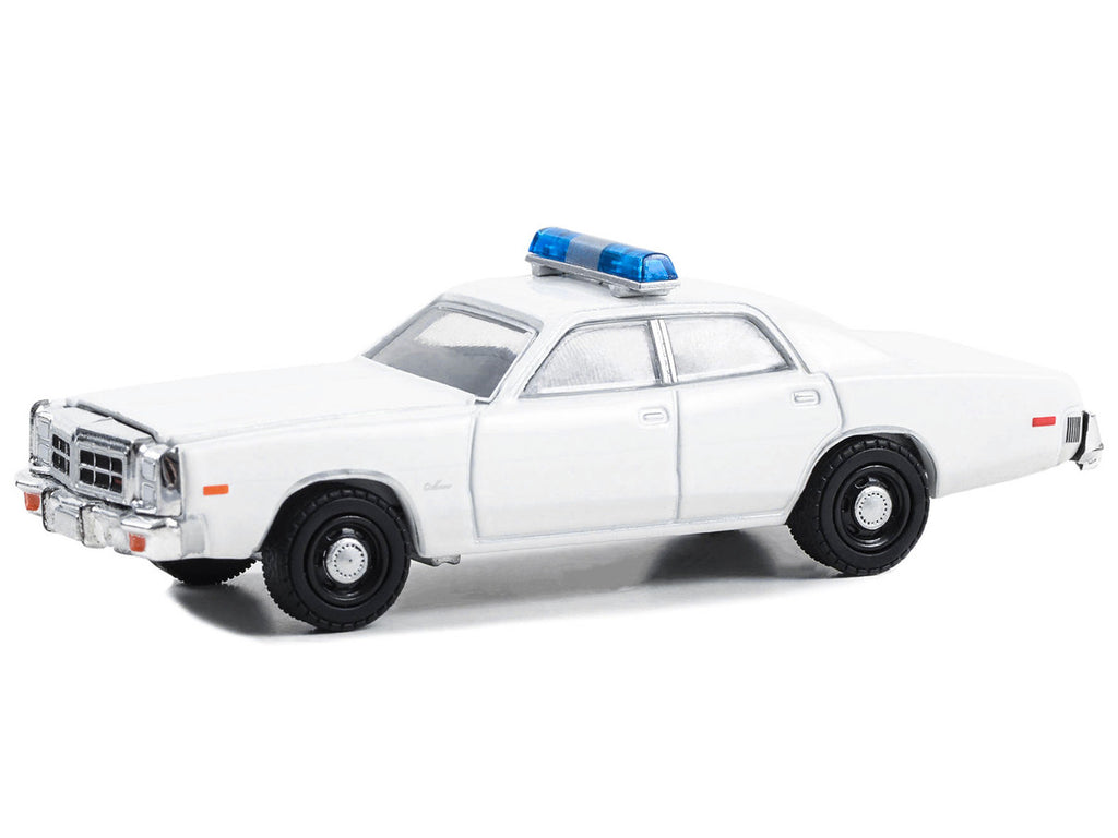 1977-78 Dodge Monaco Police Pursuit White with Light Bar "Hot Pursuit - Hobby Exclusive" Series 1/64 Diecast Model Car by Greenlight-0