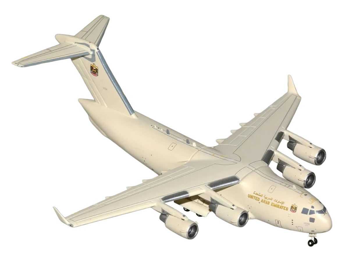 Boeing C-17 Globemaster III Transport Aircraft "United Arab Emirates Air Force" Beige "Gemini Macs" Series 1/400 Diecast Model Airplane by GeminiJets-1