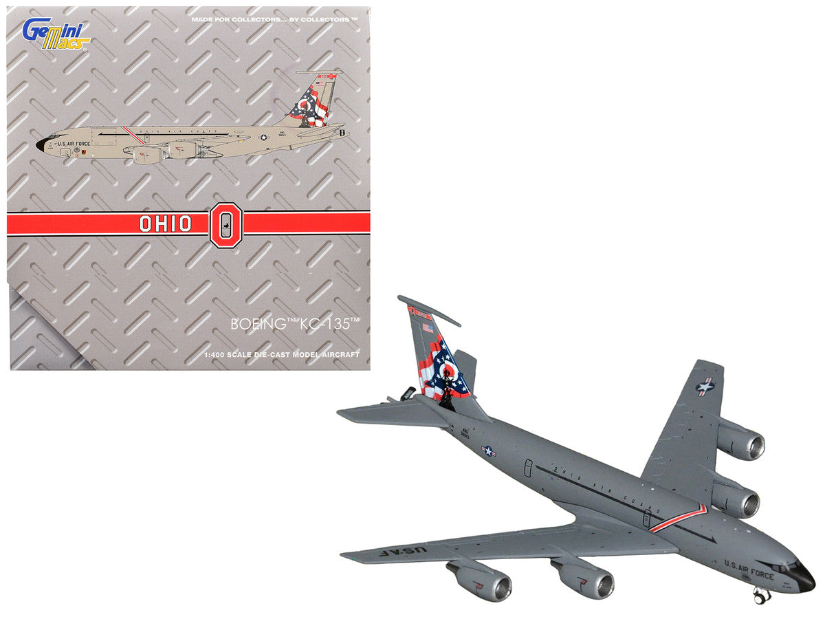 Boeing KC-135R Stratotanker Aircraft "Ohio Air National Guard" United States Air Force (63-8013) Gray "Gemini Macs" 1/400 Diecast Model Airplane by GeminiJets-0