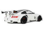 2024 Porsche 911 Turbo LB-Works White with Black Top 1/18 Model Car by GT Spirit-4