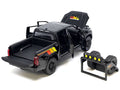 2023 Toyota Tundra TRD 4x4 Pickup Truck Black with TRD Stripes with Sunroof and Wheel Rack Limited Edition to 2400 pieces Worldwide 1/24 Diecast Model Car-0