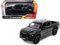 2023 Toyota Tundra TRD 4x4 Pickup Truck Black with Sunroof and Wheel Rack 1/24 Diecast Model Car-0