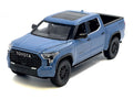 2023 Toyota Tundra TRD 4x4 Pickup Truck Cavalry Blue with Sunroof and Wheel Rack 1/24 Diecast Model Car-0