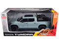2023 Toyota Tundra TRD 4x4 Pickup Truck Lunar Rock Gray with Sunroof and Wheel Rack 1/24 Diecast Model Car-0