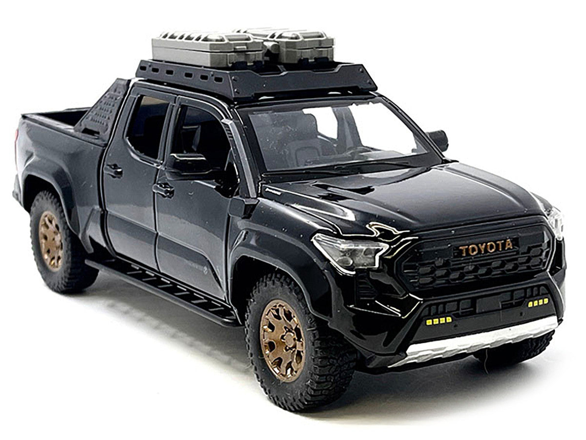 2024 Toyota Tacoma Trailhunter Edition Pickup Truck Black 1/24 Diecast Model Car-1