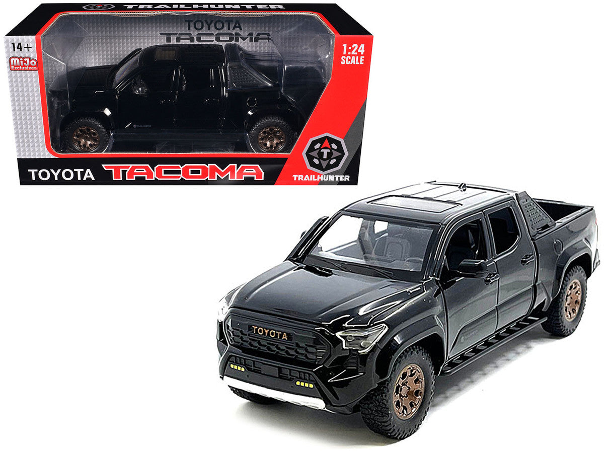 2024 Toyota Tacoma Trailhunter Edition Pickup Truck Black 1/24 Diecast Model Car-2